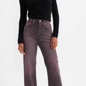 Levi’s Ribcage straight leg ankle black jeans 27